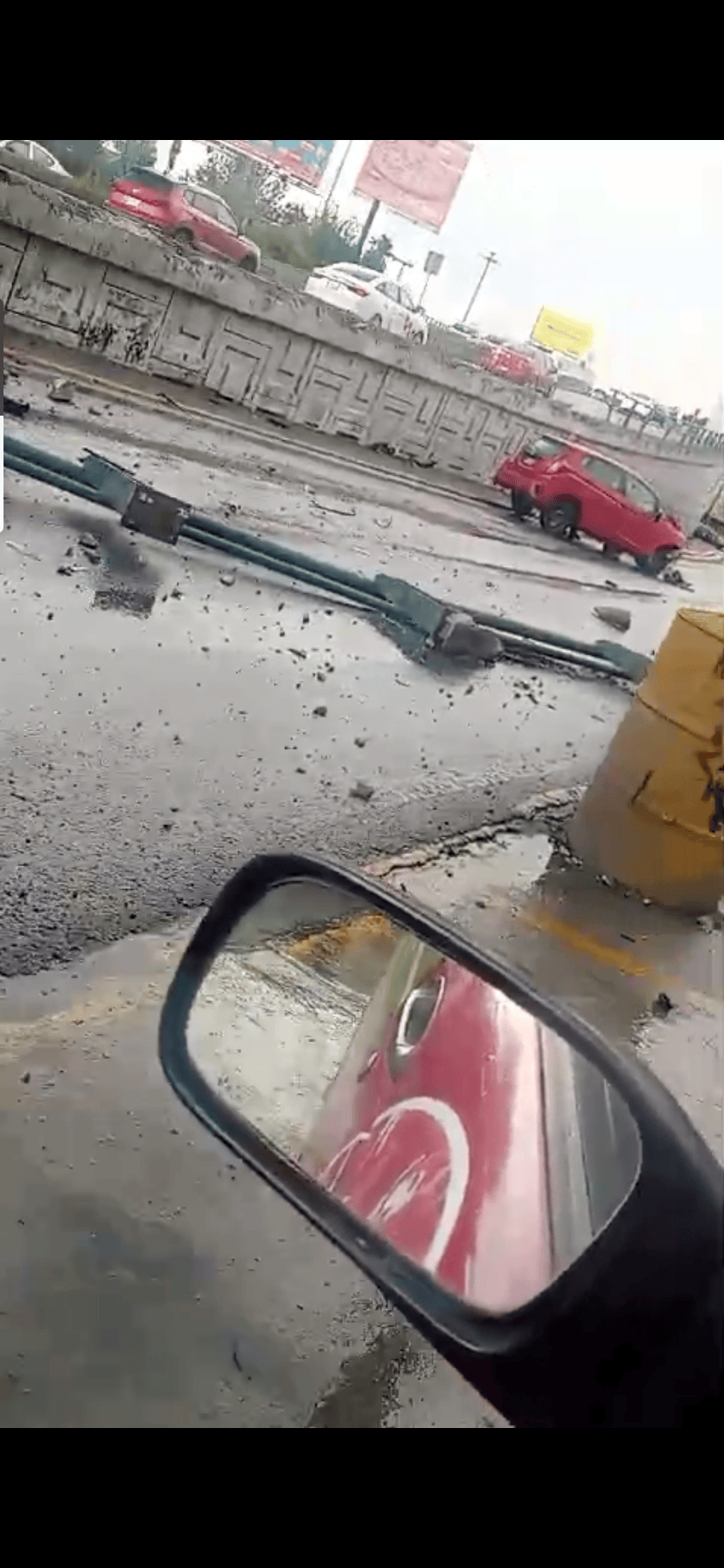Accidente en puente de Tollocan deja a una mujer lesionada