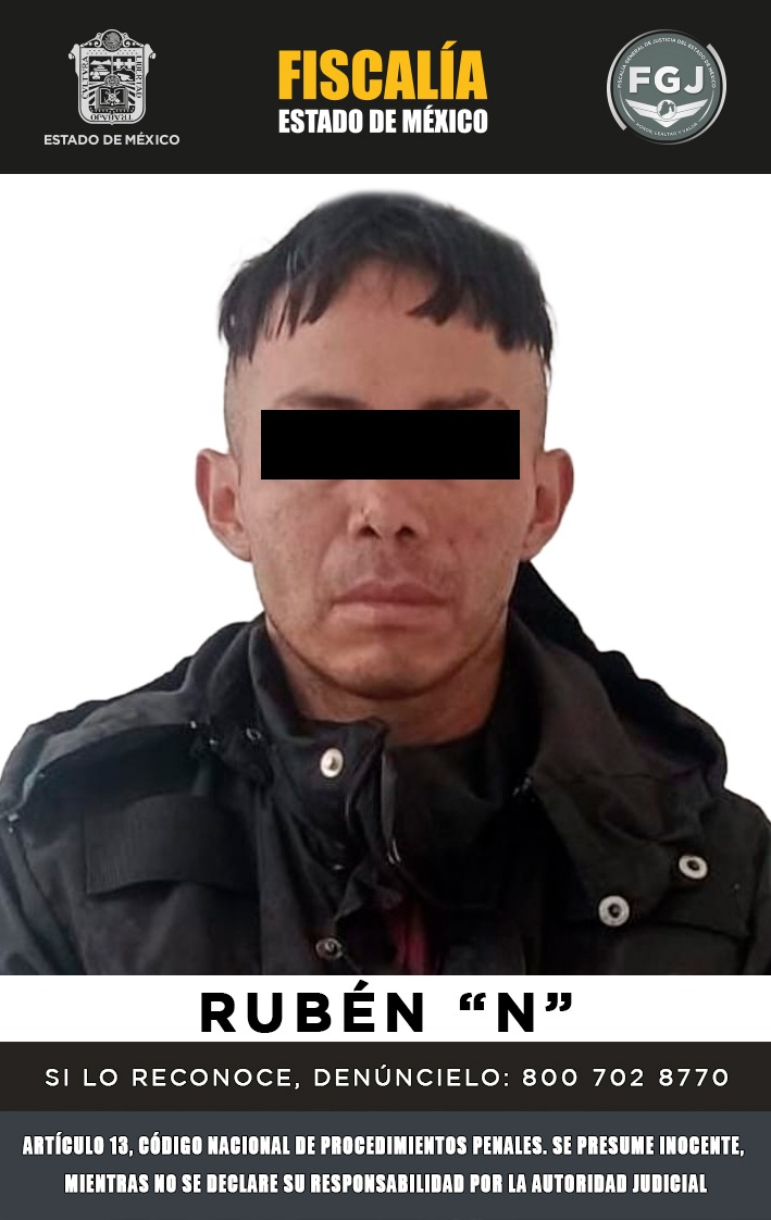 Vinculan a proceso a Rubén “N” por homicidio en Zinacantepec; podría recibir hasta 70 años de prisión